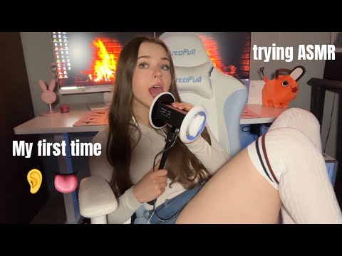 Trying ASMR EAR EATING for the first time 😳