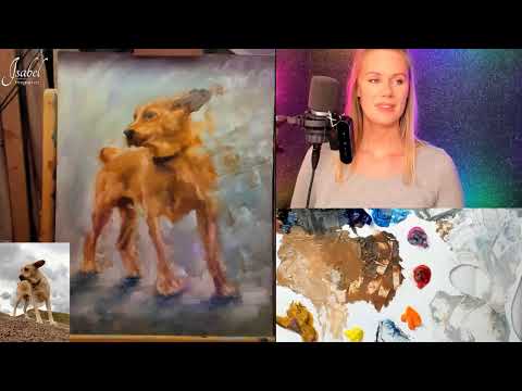 ASMR LIVESTREAM • Painting dog OLLIE • kinda like Bob Ross (but by Isabel imagination 😁)