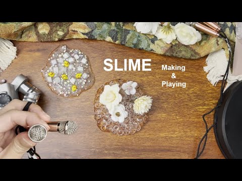 ASMR・☾・Various Slime (Making, Decorating, Playing)