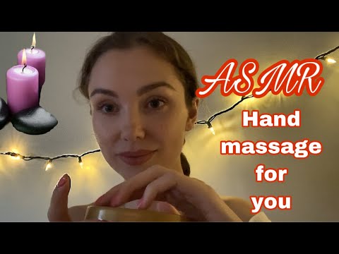 ASMR | Spa | Massage sleep hand, scrub, soft spoken, whispering, oil treatment