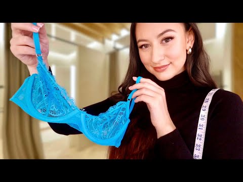 ASMR Lingerie Store Roleplay 🎀 Measuring YOU, Fabric Sounds & Whispering