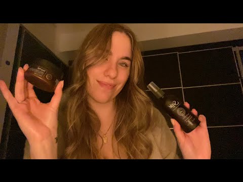 ASMR Getting You Ready For Bed | Arm Massage, Brushing You and Face and Scalp Massage
