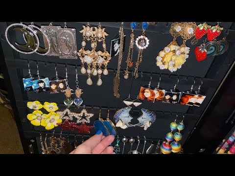 My Earring Collection 🌙🖤 ASMR Show & Tell ~ Soft Spoken