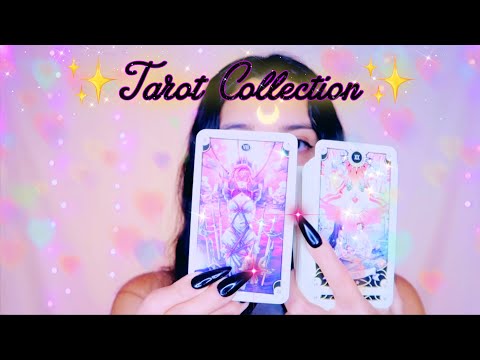 ASMR,Tarot Collection, Gentle Tapping tingles, Tracing, Soft Whispers, Extra Long Nails~Relaxation~