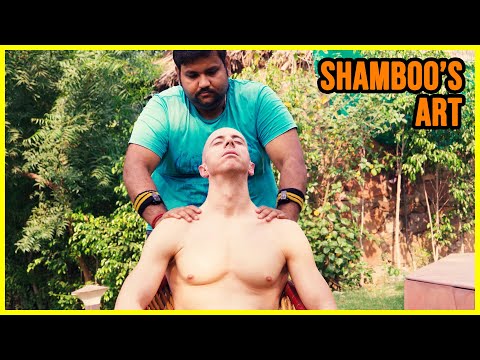 ASMR Head Massage Magic: Shamboo Barber's Art with Neck Cracking