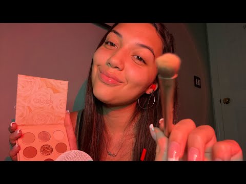 ASMR doing your fall makeup 🍁 tingy and cozy vibes 🧸