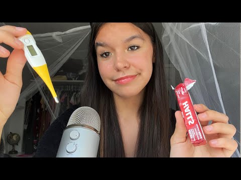 ASMR friend takes care of you when you’re sicK🛏🤍 (ROLEPLAY, VISUAL TRIGGERS)