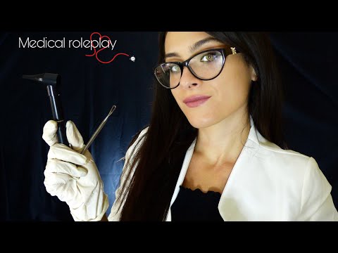 ASMR Medical Roleplay - Doctor Roleplay || Touch and Brush Your Face || ASMR Ita