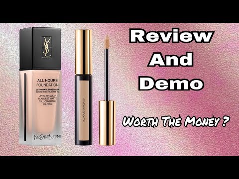 YSL All Hours Foundation and Concealer Review and Demo