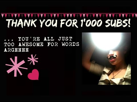THANK YOU FOR 1000 SUBS ^-^ I'm also doing a Q and A/ Tag thing!