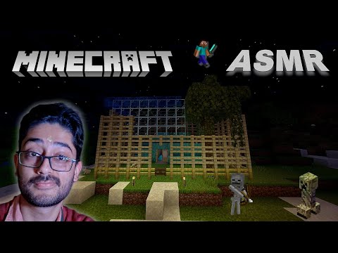 ASMR ⛏️  Let's Play Minecraft "Cave House को बनाया"