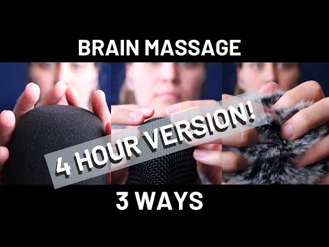 ASMR Brain Massage | Extended 4 Hour Version | No Talking | Mic Scratching, Fluffy Mic
