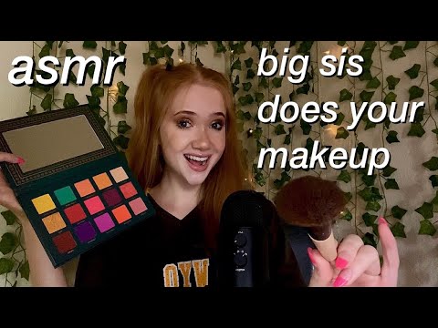 ASMR - Sweet Sister Does Your Makeup For A DATE