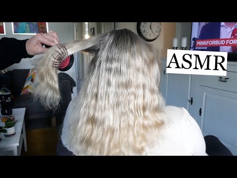 ASMR MOM ALMOST FELL ASLEEP 💤 Relaxing Hair Play, Brushing & Spraying For Relaxation (no talking)