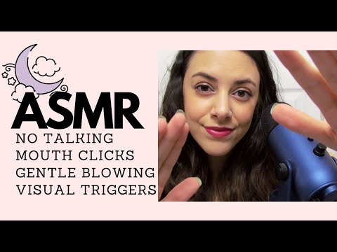 ASMR | Visual Triggers with Mouth Clicks and Blowing (No Talking)