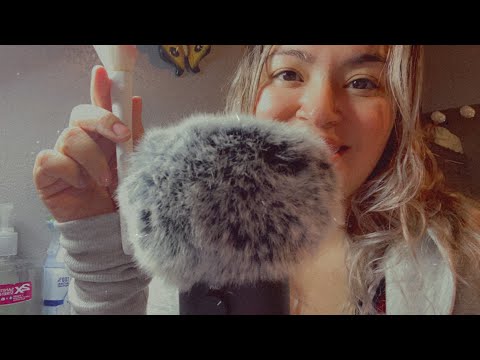 Asmr| Aggressive and intense mic brushing, scratching & tapping- some mouth sounds