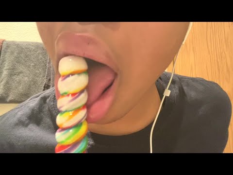 Asmr rainbow lollipop