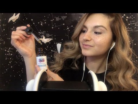 ASMR ~ RELAXING EAR MASSAGE W/ OIL & SUBTLE MOUTH SOUNDS