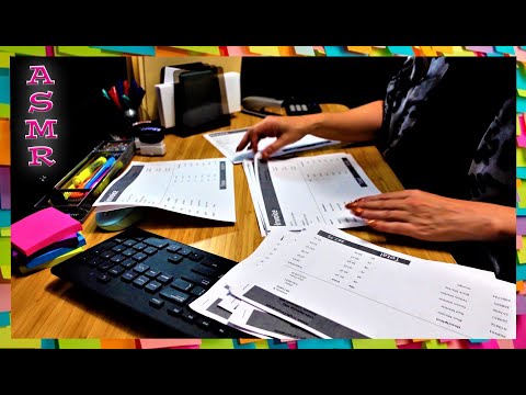 ASMR Office Sounds (Writing, Typing, Paper Sounds, Staples, Stampers, Highlighting, Clicks, No Talk)