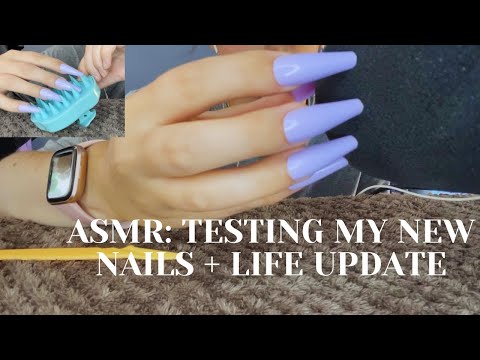 ASMR: Testing My New Nails + Life Update Ramblings (whispered)