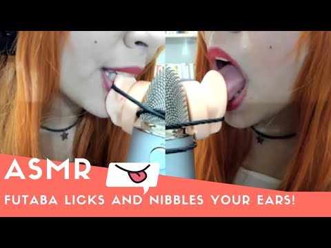 ASMR || Futaba Licks Your Ears || Intense Sounds || Ear Nibbling