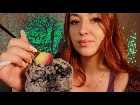 ASMR ✨ Close Up Whispers for Deep Sleep ✨Brushing Your Face and Mic