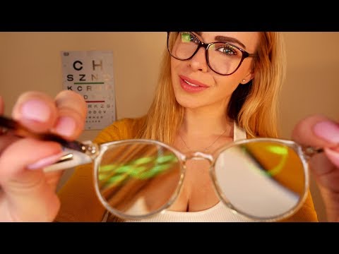 ASMR FRAME FITTING AND DOCTOR EYE EXAM | Up Close Examination, Role play, Tapping,Tingles
