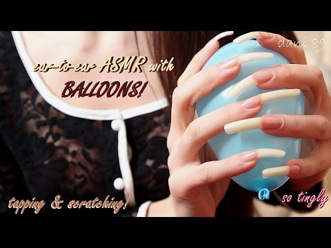 🎧 is this NEW TRIGGER for you?👂binaural ASMR 🔊SOUND of LONG NAILS SCRATCHING & TAPPING...BALLOONS! 💤