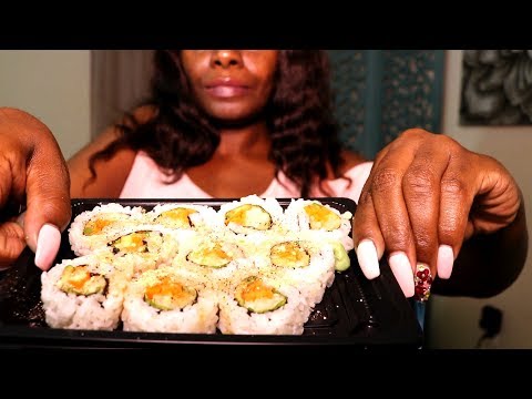SUSHI ASMR Eating Pickle Chips Intense+Using My Hands