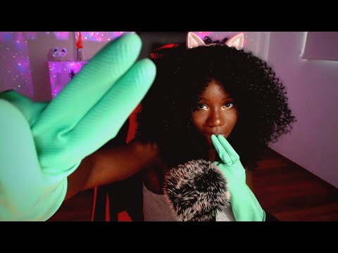 ASMR | Spit Painting Your Face | Glove Sounds