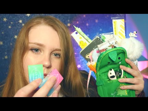 ASMR Girl In Back Of The Class Ends Up Getting Detention - Showing you tingly items 🖍 Roleplay