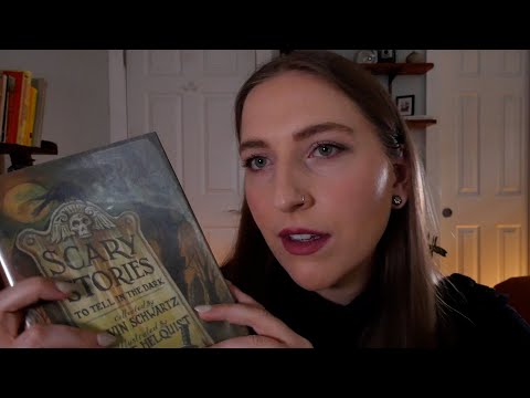 ASMR scary stories in a thunderstorm ⛈️ (book sounds, thunderstorm, whispering 😱)
