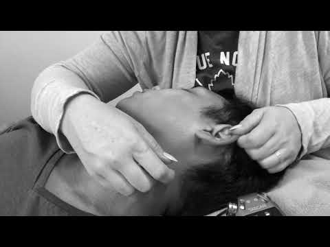 ASMR Ear Oil Massage - Real person [Black and white] [Custom video]