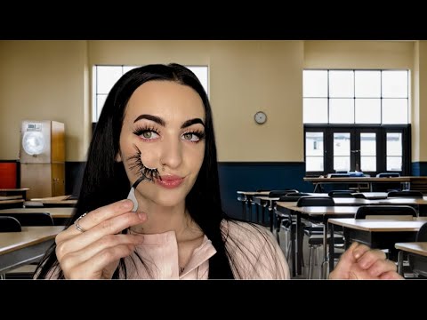 [ASMR] Friend Does Your Eyeliner & Lashes In Detention RP