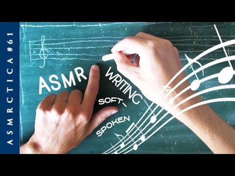 ASMR | Chalkboard handwriting music notes of famous song | Deep voice Soft spoken