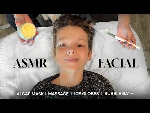 ASMR Face Massage | Giving My Son A Facial