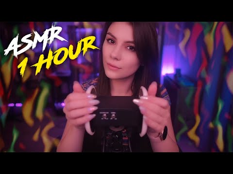 ASMR 1 Hour Triggers for Sleep 💎 Ear Massage, Hair Brushing, Hand Sounds and more