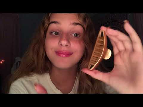 ASMR | Tapping and Scratching on Hair Products | Whispering and Lid Sounds