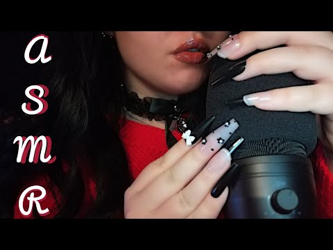 ASMR  Deep Ear Attention MIC SCRATCHING & TAPPING 💤 + MINIMAL MOUTH SOUNDS with Long nails