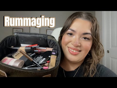 ASMR| ✨Makeup rummaging & makeup product sounds - no talking ✨