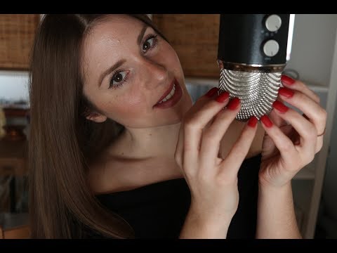 ASMR gentle MIC Straching - Tapping and inaudible whispering