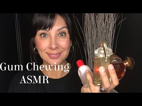 ASMR: August Perfume Tray| with Gum Chewing