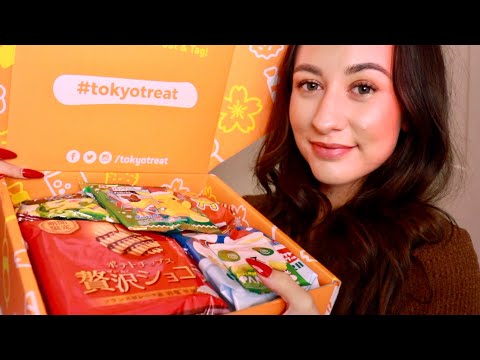 ASMR Trying Japanese Snacks/Candy! 😍 TokyoTreat unboxing