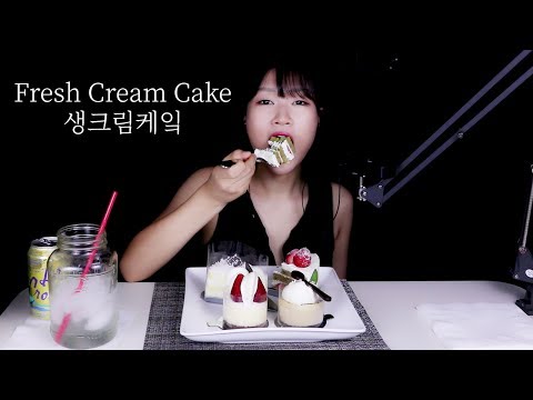ASMR Fresh Cream Cake & Cheese Cake 생크림케잌 + 치즈케잌 | Dessert#1