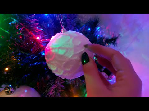 First ASMR video | Lo-fi 5 min Christmas tree triggers 🎄|  Tapping, scratching...