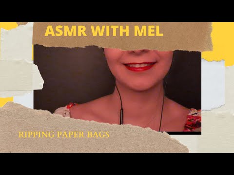 ASMR With Mel | Tapping and Scratching Aggressive Ripping Paper Bags (no talking)