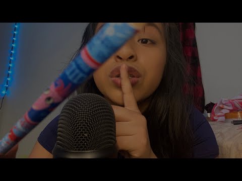 ASMR helping you cheat on a test + pencil nibblings,mouth sounds