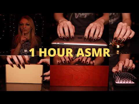 ASMR 1 Hour Nail Tapping & Scratching No Talking | 60fps Fast Rhythmic Tapping For Sleep & Tingles