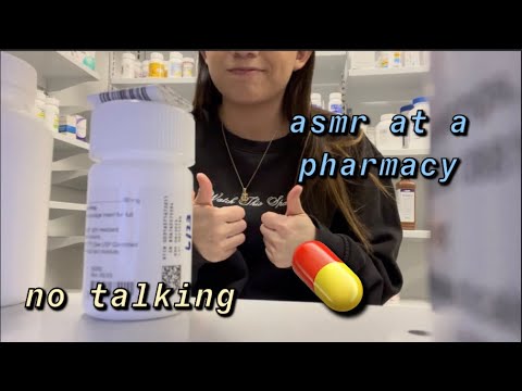 ASMR|| In a pharmacy (No Talking) + white noise 💊