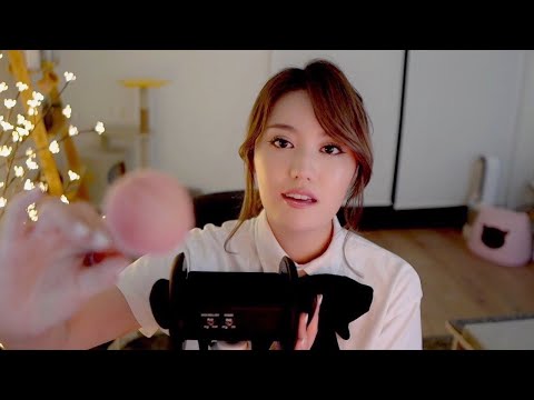 [ASMR] Playing with Makeup ❤️ (do you like my new hair btw)